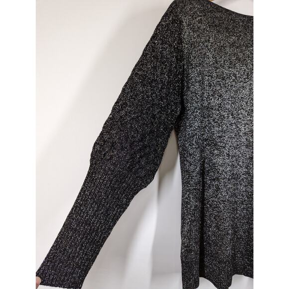 Sachin Babi Pippa Black Metallic Knit Pullover Sweater Size XL Women's Preowned - Picture 5 of 9